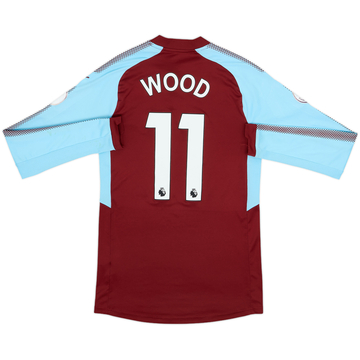 2017-18 Burnley Home L/S Shirt Wood #11 - 7/10 - (S)