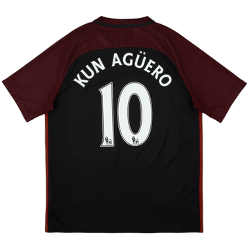 2016-17 Manchester City Away Shirt Kun Aguero #10 - 6/10 - (L)