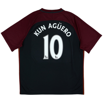2016-17 Manchester City Away Shirt Kun Aguero #10 - 8/10 - (XXL)