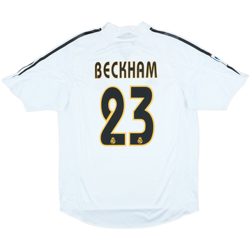2004-05 Real Madrid Home Shirt Beckham #23 - 8/10 - (M)