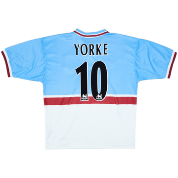 1997-98 Aston Villa Away Shirt Yorke #10 - 8/10 - (L)