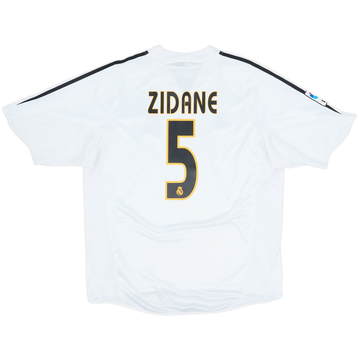2004-05 Real Madrid Home Shirt Zidane #5 - 9/10 - (L)