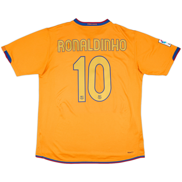 2006-08 Barcelona Away Shirt Ronaldinho #10 - 8/10 - (L)