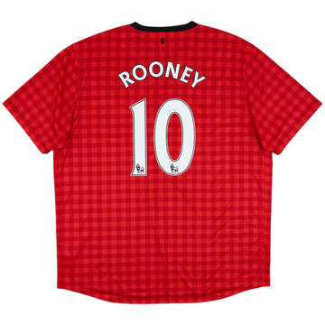 2012-13 Manchester United Home Shirt Rooney #10 - 7/10 - (XXL)
