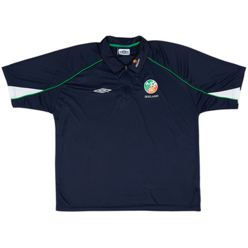 2002 Ireland Umbro 1/4 Zip Polo Shirt - 9/10 - (XL)