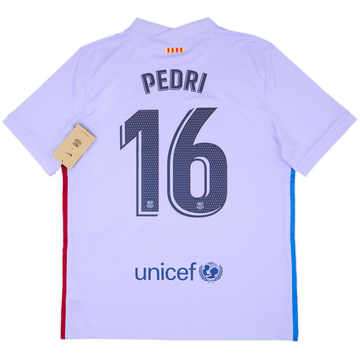 2021-22 Barcelona Away Shirt Pedri #16 (L)