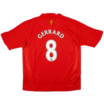 2008-10 Liverpool Home Shirt Gerrard #8 - 10/10 - (M.Boys)