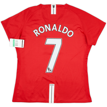 2007-09 Manchester United Home Shirt Ronaldo #7 (Women's XL)