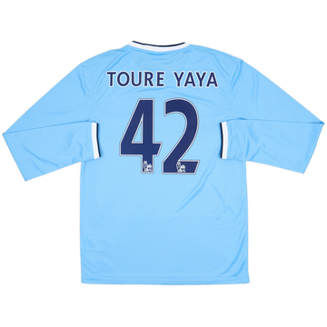 2013-14 Manchester City Home L/S Shirt Toure Yaya #42 (M)