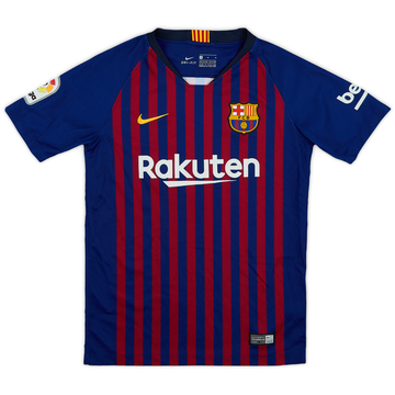 2018-19 Barcelona Home Shirt - 9/10 - (M.Boys)