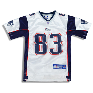 2005 New England Patriots Branch #83 Reebok On Field Jersey (Away) Y