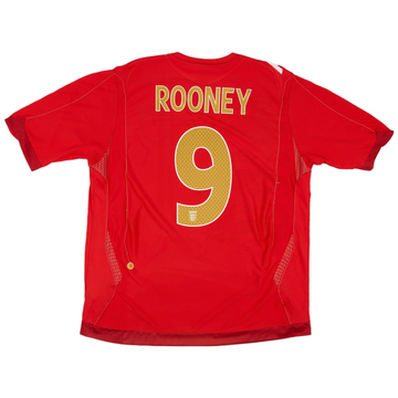 2006-08 England Away Shirt Rooney #9 - 6/10 - (XL)