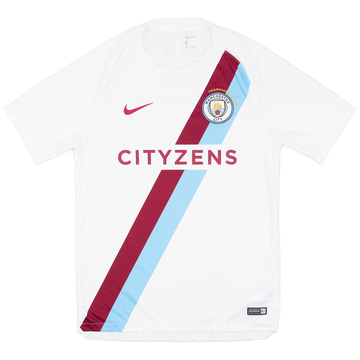 2017-18 Manchester City Player Issue 'Champions' Pre-Match Shirt