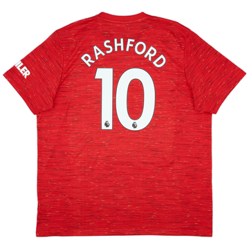 2020-21 Manchester United Home Shirt Rashford #10 - 9/10 - (XXL)