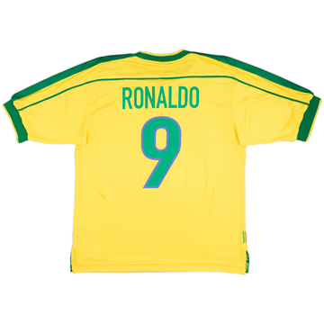 1998-00 Brazil Home Shirt Ronaldo #9 - 9/10 - (M)