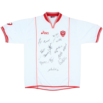 2003-04 Triestina Squad Signed Home Shirt - 8/10 - (XL)