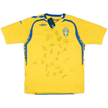 2007-09 Sweden Squad Signed Home Shirt (XL)