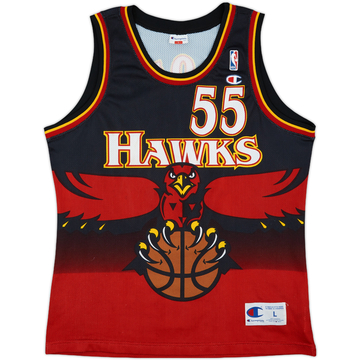 1996-99 Atlanta Hawks Mutombo #55 Champion Away Jersey - 8/10 - (L)