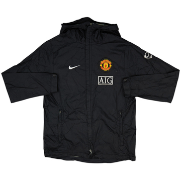 2008-09 Manchester United Nike Hooded Rain Jacket - 8/10 - (XS)