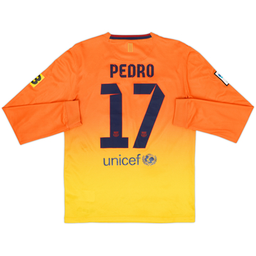 2012-13 Barcelona Away L/S Shirt Pedro #17 - 9/10 - (S)
