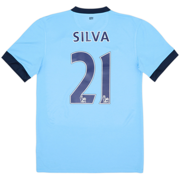 2014-15 Manchester City Camiseta Local Silva #21 - 10/10 - (S)