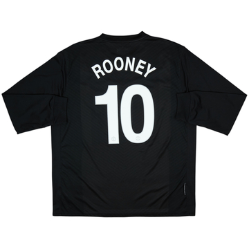 2009-10 Manchester United Away L/S Shirt Rooney #10 - 8/10 - (XXL)