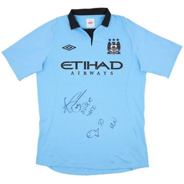 2012-13 Manchester City Signed Home Shirt - 7/10 - (M)