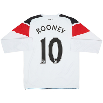 2010-12 Manchester United Away L/S Shirt Rooney #10 - 6/10 - (XL.Boys)