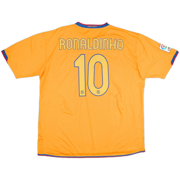 2006-08 Barcelona Away Shirt Ronaldinho #10 - 7/10 - (XXL)