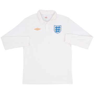 2009-10 England Home L/S Shirt - 5/10 - (M)