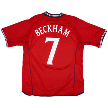 2002-04 England Away Shirt Beckham #7 - 7/10 - (XXL)