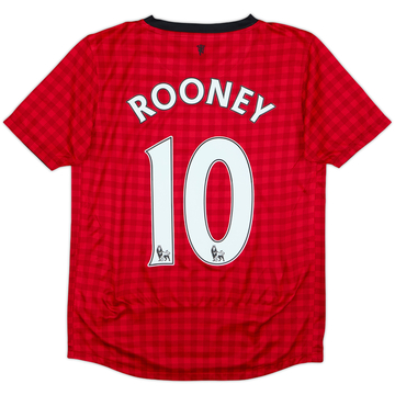 2012-13 Manchester United Home Shirt Rooney #10 - 8/10 - (M.Boys)