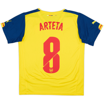 2014-15 Arsenal Away Shirt Arteta #8 - 10/10 - (L.Boys)