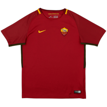 2017-18 Roma Home Shirt - 10/10 - (L.Boys)