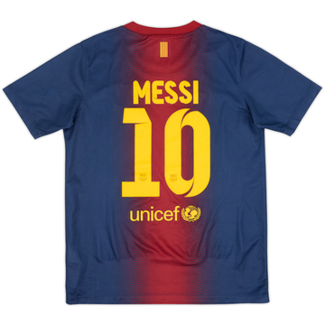 2012-13 Barcelona Basic Home Shirt Messi #10 - 8/10 - (L.Boys)