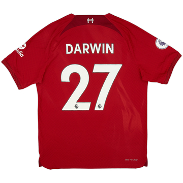 2022-23 Liverpool Authentic Home Shirt Darwin #27 - 8/10 - (L)