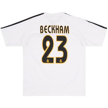 2003-04 Real Madrid Home Shirt Beckham #23 - 7/10 - (XL.Boys)