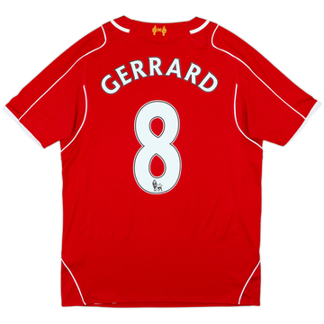2014-15 Liverpool Home Shirt Gerrard #8 - 7/10 - (S)
