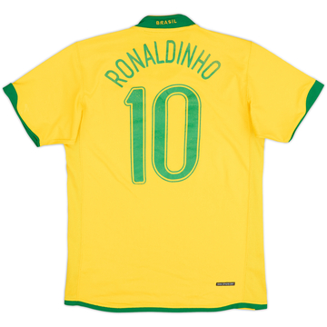 2006-08 Brazil Home Shirt Ronaldinho #10 - 7/10 - (S)