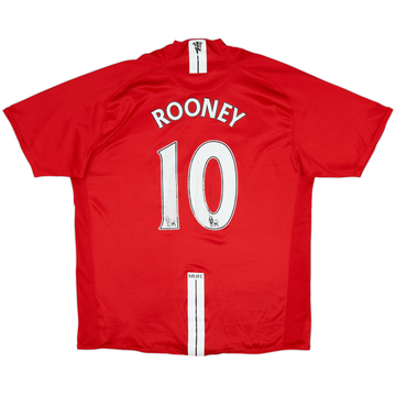 2007-09 Manchester United Home Shirt Rooney #10 - 4/10 - (XL)