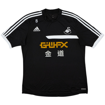 2013-14 Swansea City Player Issue adidas Training Shirt #8 (Shelvey) - 6/10 - (L)