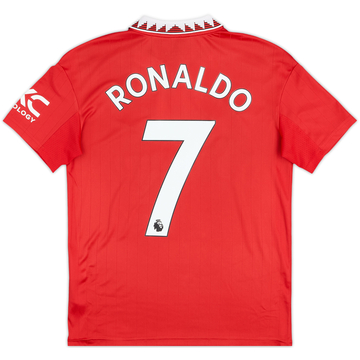 2022-23 Manchester United Home Shirt Ronaldo #7 - 9/10 - (L.Boys)