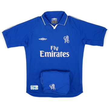 2001-03 Chelsea Home Shirt & Shorts - 7/10 - (M.Boys)