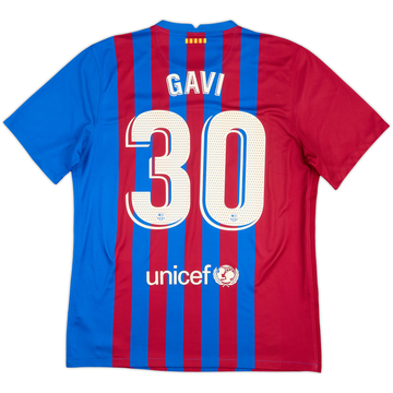 2021-22 Barcelona Home Shirt Gavi #30 - 7/10 - (L)