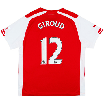 2014-15 Arsenal Home Shirt Giroud #12 - 5/10 - (L)