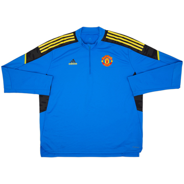 2021-22 Manchester United adidas 1/4 Zip Drill Top - 7/10 - (XXL)