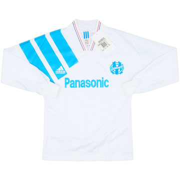 1991-92 Olympique de Marsella Camiseta Local Manga Larga (XS)