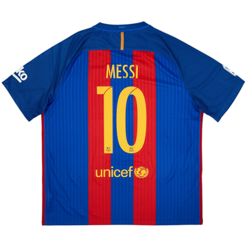 2016-17 Barcelona Home Shirt Messi #10 - 9/10 - (XL)