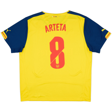 Camiseta de visitante del Arsenal 2014-15 Arteta #8 - 7/10 - (XL)