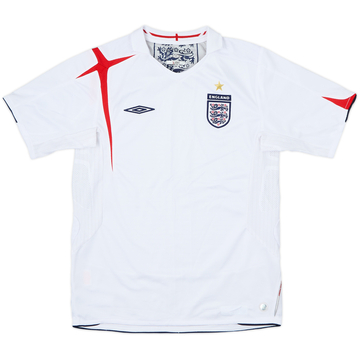 2005-07 England Home Shirt - 9/10 - (M.Boys)